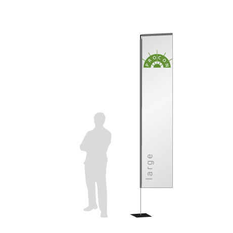 Beachflag Rechteck | Large (400 cm) | einseitig bedruckt