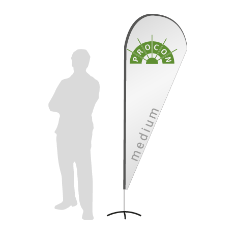 Beachflag Drop | Medium (280 cm) | einseitig bedruckt