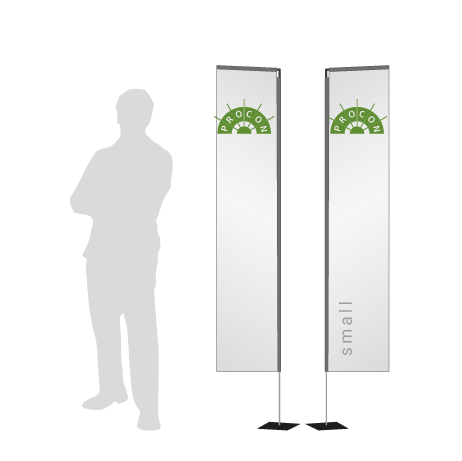 Beachflag Rechteck | Small (200 cm) | beidseitig bedruckt