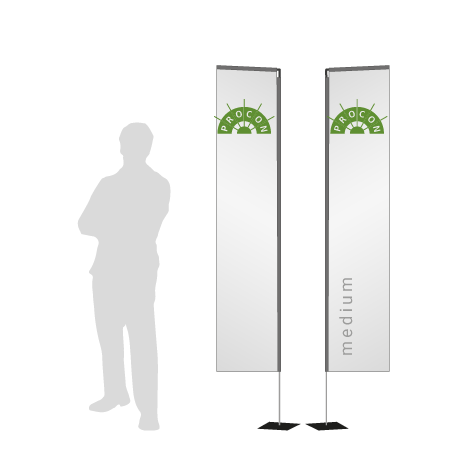 Beachflag Rechteck | Medium (300 cm) | beidseitig bedruckt