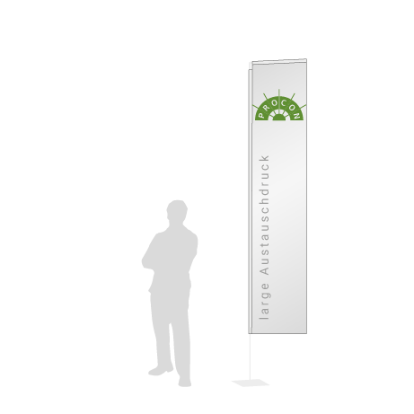 Beachflag Rechteck Austauschdruck | Large (400 cm) | einseitig bedruckt