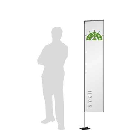 Beachflag Rechteck | Small (200 cm) | einseitig bedruckt